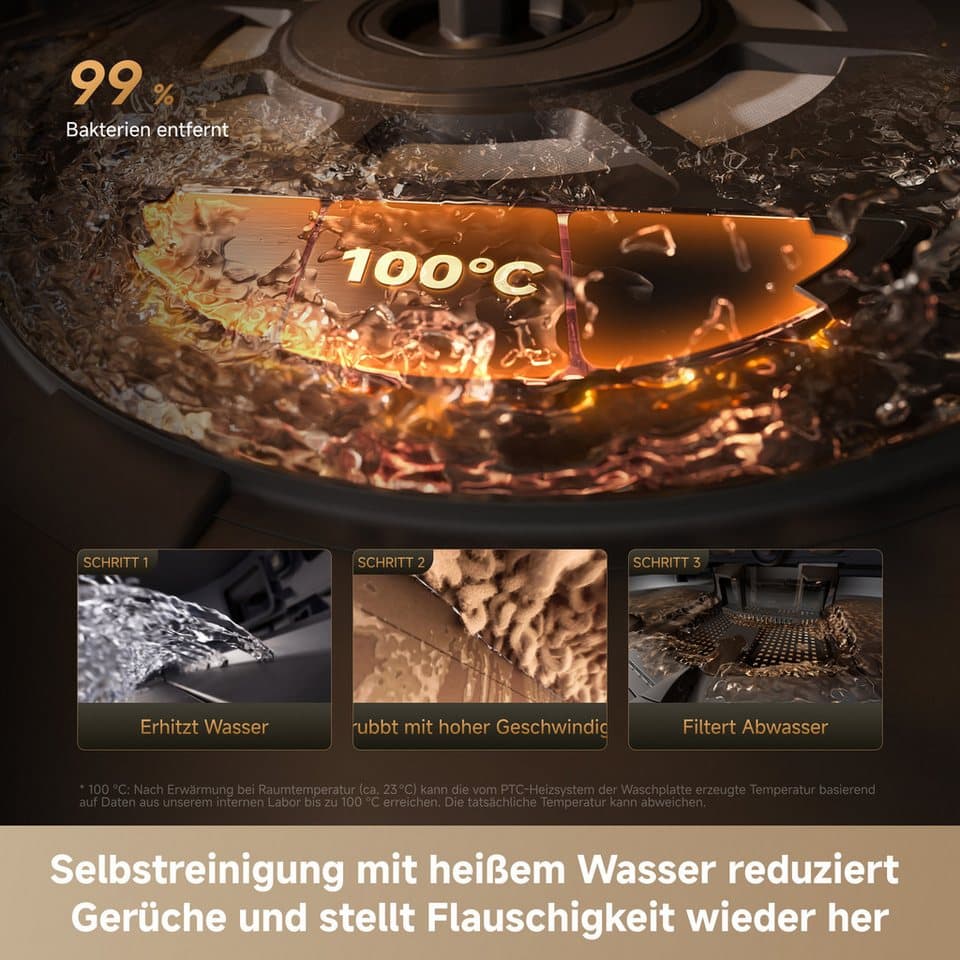Dreame Saugroboter X60 Pro Ultra Complete, 600 W, ausfahrbahre Wisch-Pads, 40°C-Heißwischen, All-in-One-Basisstation - Thumbnail 7