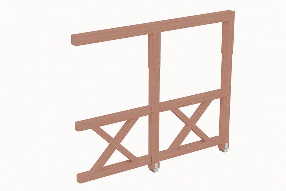 Skanholz Carport-Seitenwand Andreaskreuz, BxH:255x210 cm - Bild 1