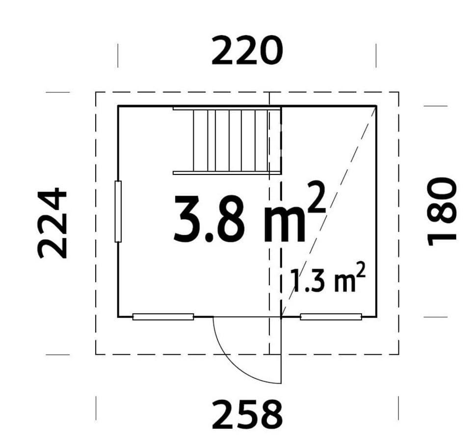 Palmako Spielhaus Tom 3,8 m², mit Vorgefertigte Wandelemente - Thumbnail 3