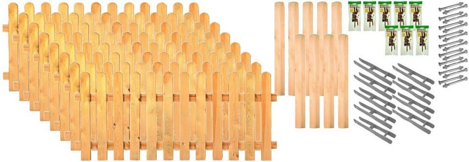 Tetzner & Jentzsch Lattenzaun Lakeland 6, (Set), 8 Elemente, LxH: 1521x100 cm