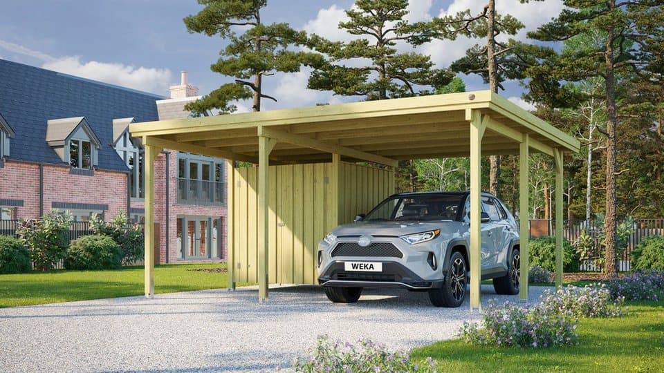 weka Einzelcarport 607 Gr.1, BxT: 512x433 cm, 215 cm Einfahrtshöhe, inkl. Geräteraum - Thumbnail 2