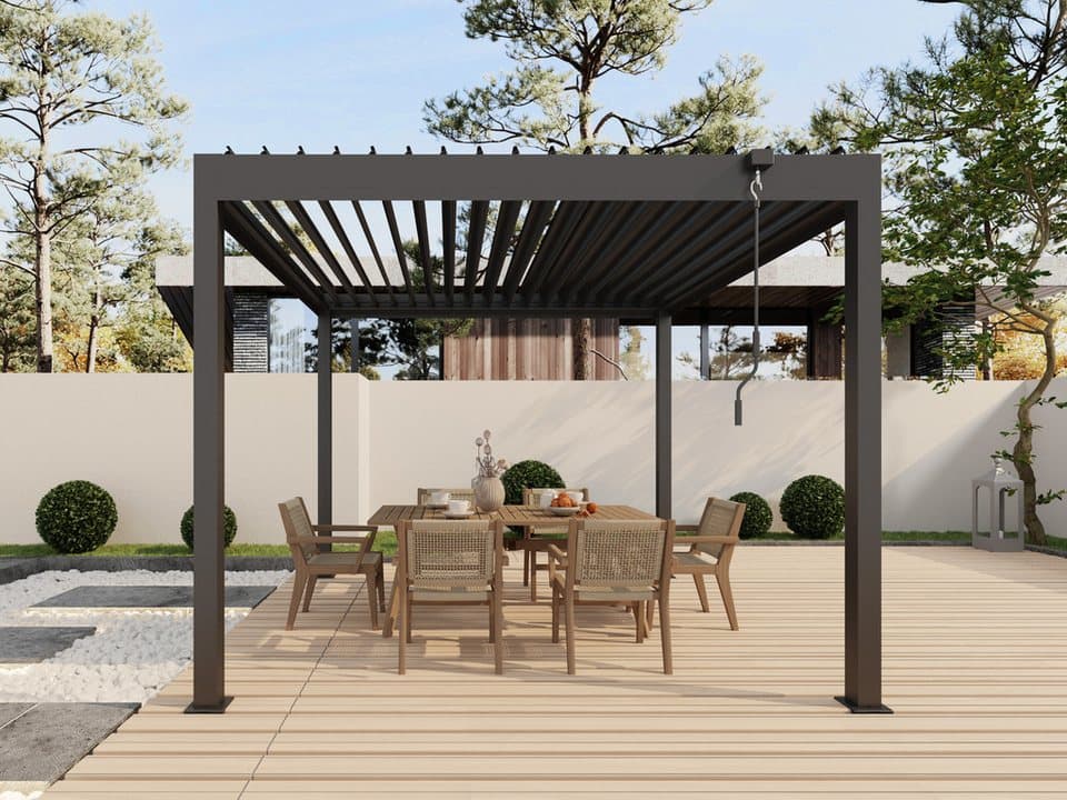 KONIFERA Pavillon Pergola Alhambra Steel, verschiedene Größen, ohne Seitenteile - Bild 1