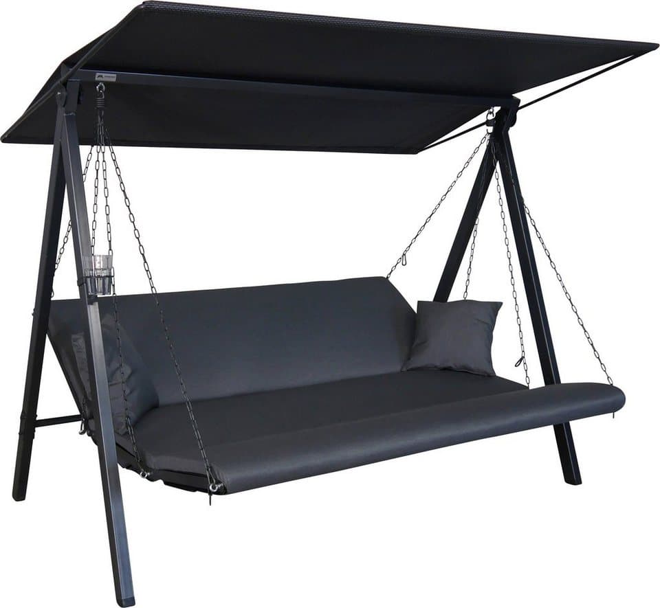Angerer Freizeitmöbel Hollywoodschaukel Lounge Zip anthrazit, 3-Sitzer, Bettfunktion, wetterfest - Thumbnail 2