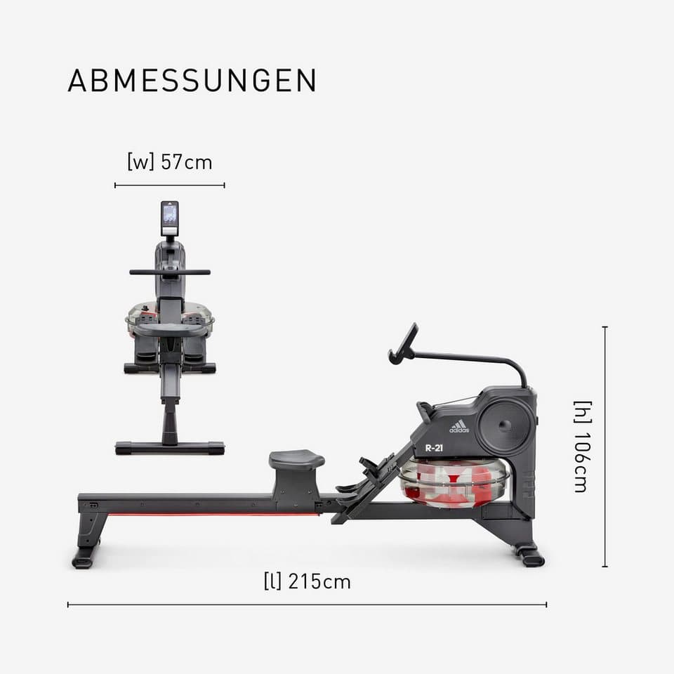 adidas Performance Rudergerät Wasserrudergerät "R-21" (150 kg max. Benutzergewicht, Sport), Rudermaschine, Wasserwiderstand - Thumbnail 15