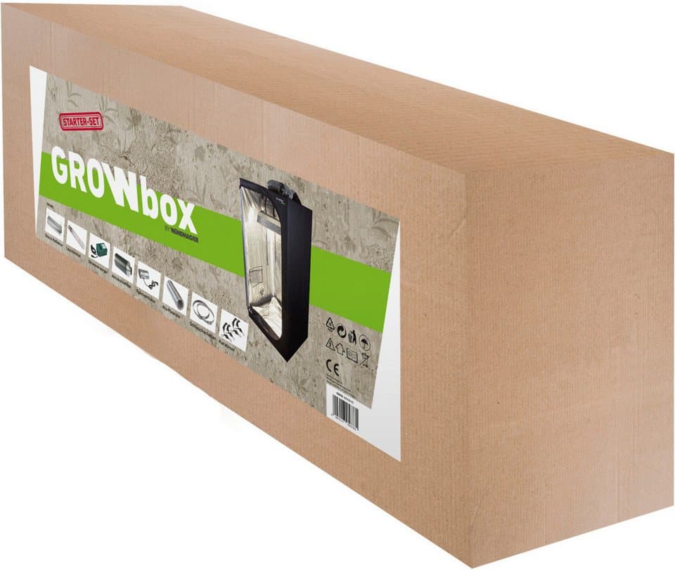 Windhager Gewächshaus Indoor, Growbox komplettes Starterset, Zuchtzelt für Pflanzen, Anbaufläche 0,64 m², 80 x 80 x 160 cm, schwarz - Thumbnail 2