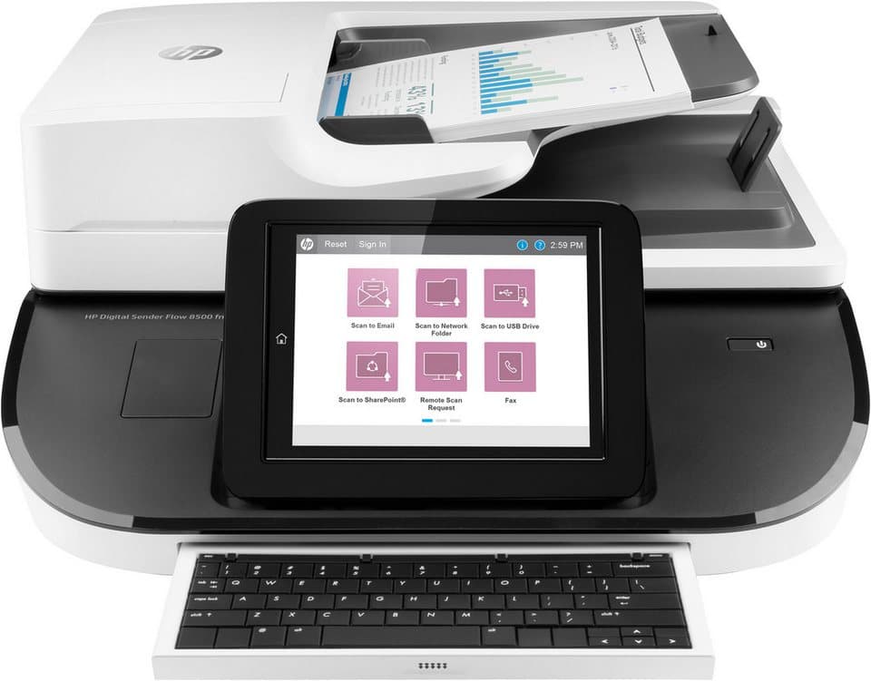 HP Digital Sender Flow 8500 fn2 Workstation zur Dokumentenerfassung Scanner, (LAN (Ethernet)