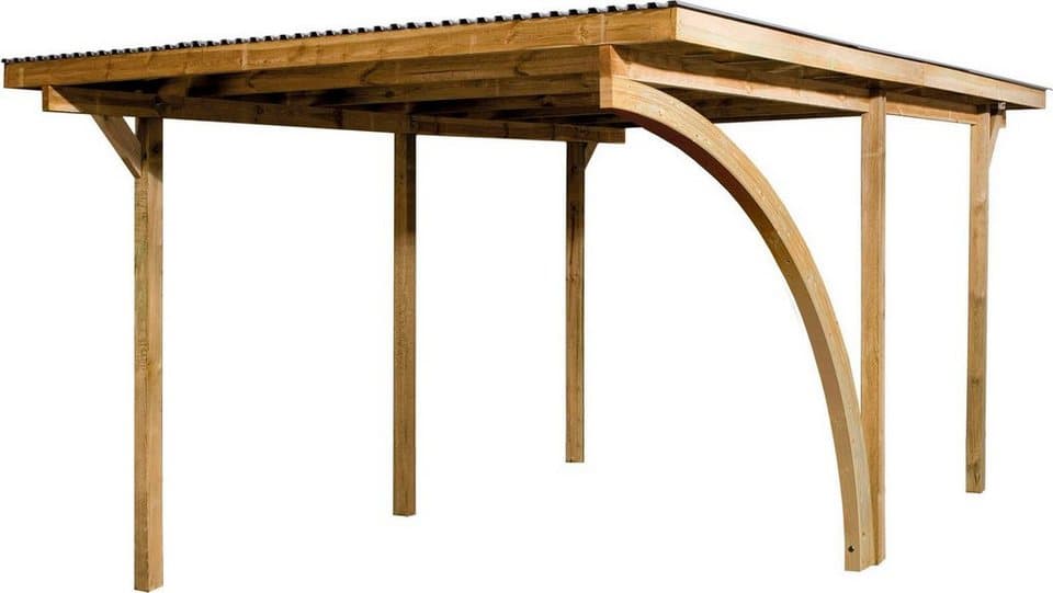 weka Einzelcarport 606 A Gr.1, BxT: 300x500 cm, 217,5 cm Einfahrtshöhe, mit Rundbogen wahlweise links- oder rechts montierbar - Bild 1