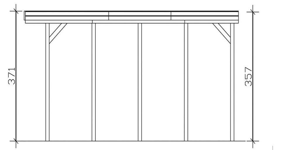 Skanholz Einzelcarport Friesland, BxT: 397x708 cm, 351 cm Einfahrtshöhe, für Caravan - Thumbnail 6