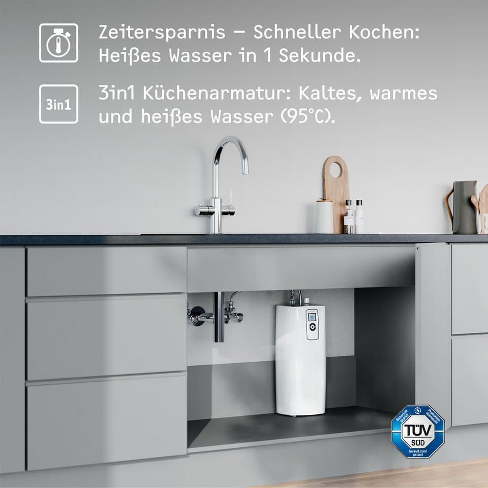 STIEBEL ELTRON Kochendwassergerät HOT 2.6 N Premium + 3in1 c (chrom), max. 95 °C, Set mit Heißwassergerät und speziellem Wasserhahn für die Küche - Thumbnail 2