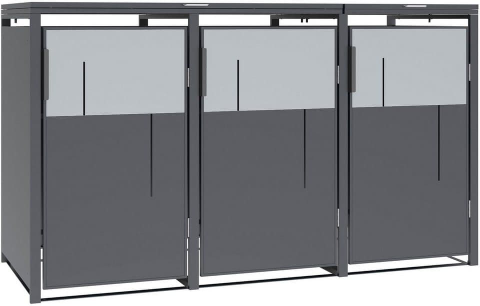 WESTMANN Mülltonnenbox Tonus 3, BxTxH: 198x80x116 cm, für 3x240 L Mülltonnen - Bild 1