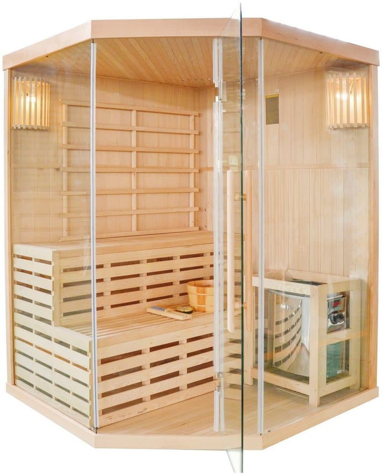 Sanotechnik Sauna TALLINN, BxTxH: 150 x 150 x 200 cm, für 3 Personen - Bild 1