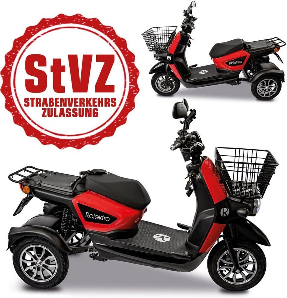 Rolektro Elektromobil Rolektro E-Carrier 25 V.3 Lithium ohne Koffer, 1000 W, 25 km/h, (Korb) - Thumbnail 5