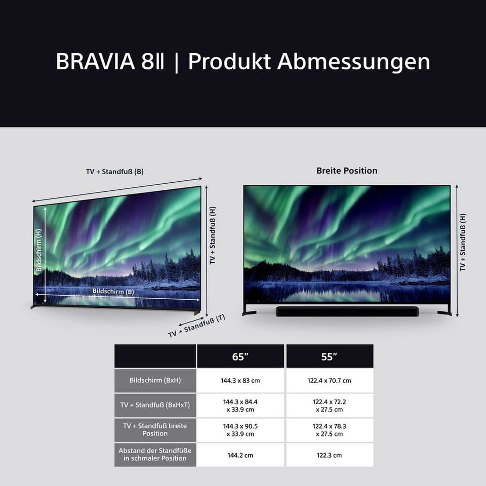 Sony K-65XR80 OLED-Fernseher (164 cm/65 Zoll, 4K Ultra HD, Smart-TV, Google TV, BRAVIA 8, 4K HDR, Dolby Vision & Atmos + Bar 8) - Thumbnail 34