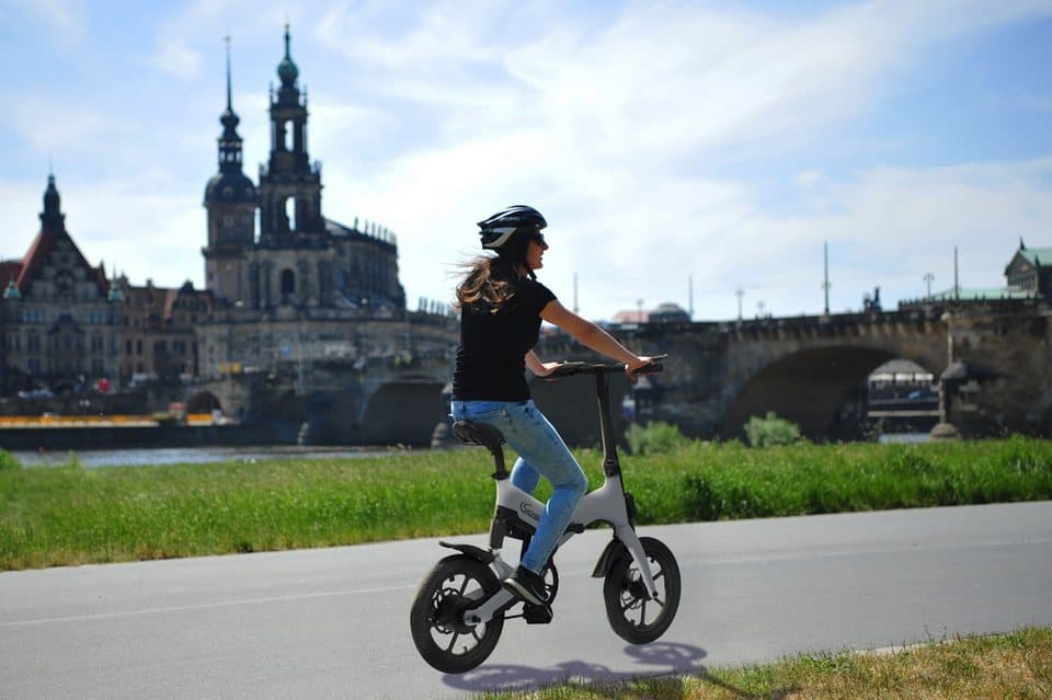 SachsenRAD E-Bike Faltrad F12, 1 Gang Shimano keine Schaltwerk, ohne Schaltung, Heckmotor, 190 Wh, LCD-Steuerdisplay, Fahrmodus Pedelec,  LED-Frontlicht, LED Rücklicht - Thumbnail 5