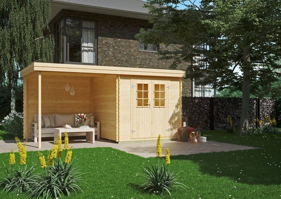 Kiehn-Holz Gartenhaus Edersee, BxT: 454x230 cm, aus naturbelassenem Fichtenholz - Bild 1