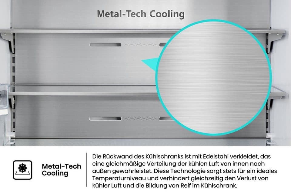 Hisense Multi Door RQ5P470SYID, 178,5 cm hoch, 79,4 cm breit, Wasser-/Eisspender, Total NoFrost, Metal Cooling - Thumbnail 11