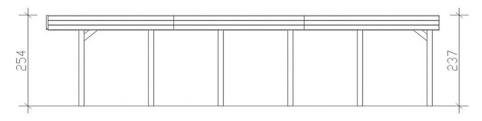 Skanholz Doppelcarport Friesland, BxT: 557x860 cm, 204 cm Einfahrtshöhe - Thumbnail 7