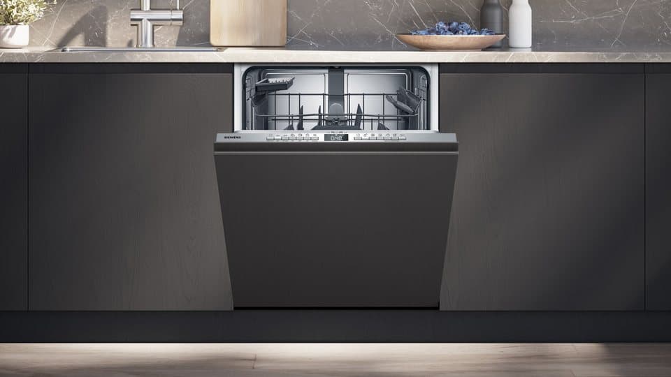 SIEMENS vollintegrierbarer Geschirrspüler iQ300 SN63EX28AE, 13 Maßgedecke, Made in Germany, flexible Körbe & Schubladen, Spülturbo varioSpeed - Thumbnail 3