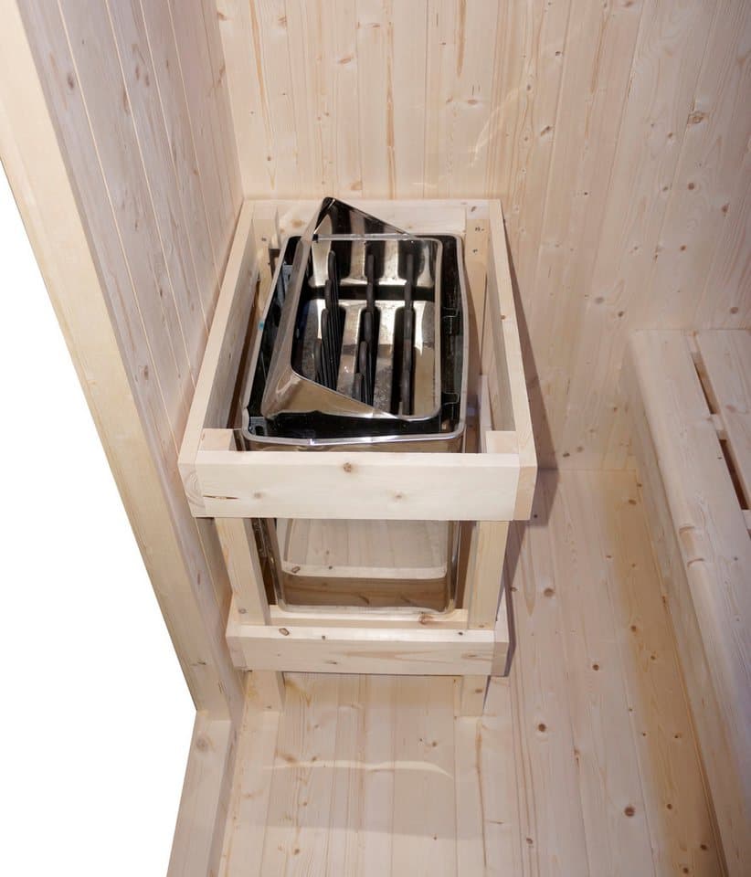 Sanotechnik Sauna »LAHTI« Außensauna mit Infrarotkabine, BxTxH: 198 x 181,5 x 200,2 cm, 4,4 mm, geeignet für 6 Personen, Fichetnholz - Thumbnail 14
