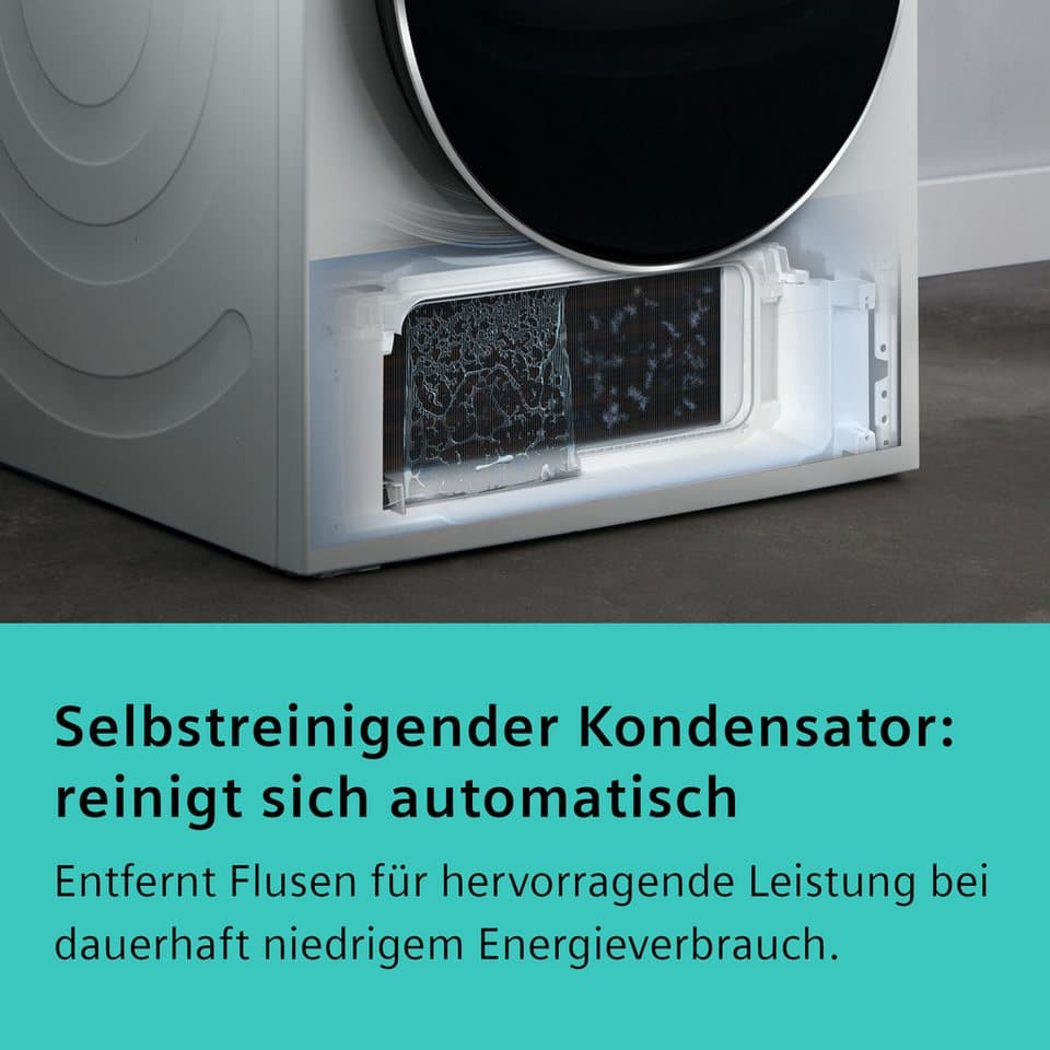 SIEMENS Wärmepumpentrockner iQ700 WQ46B2D41, Leisester Siemens Trockner mit 56 dB, Selbstreinigender Kondensator - Thumbnail 2