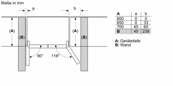 SIEMENS Multi Door iQ300 KF96NVPEA, 183 cm hoch, 91 cm breit, noFrost, hyperFresh Schubladen, LED-Licht, superKühlen, superGefrieren - Thumbnail 17