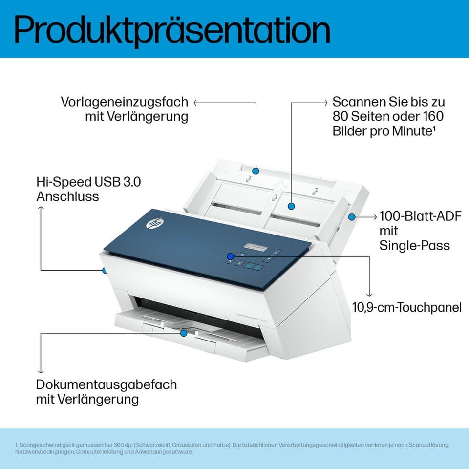 HP ScanJet Enterprise Flow 9000 s1 Scanner - Thumbnail 4