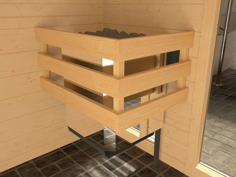 weka Saunahaus Mikkeli, BxTxH: 300 x 284 x 255 cm, 45 mm, (Set) 7,5 kW-Ofen mit digitaler Steuerung - Thumbnail 5