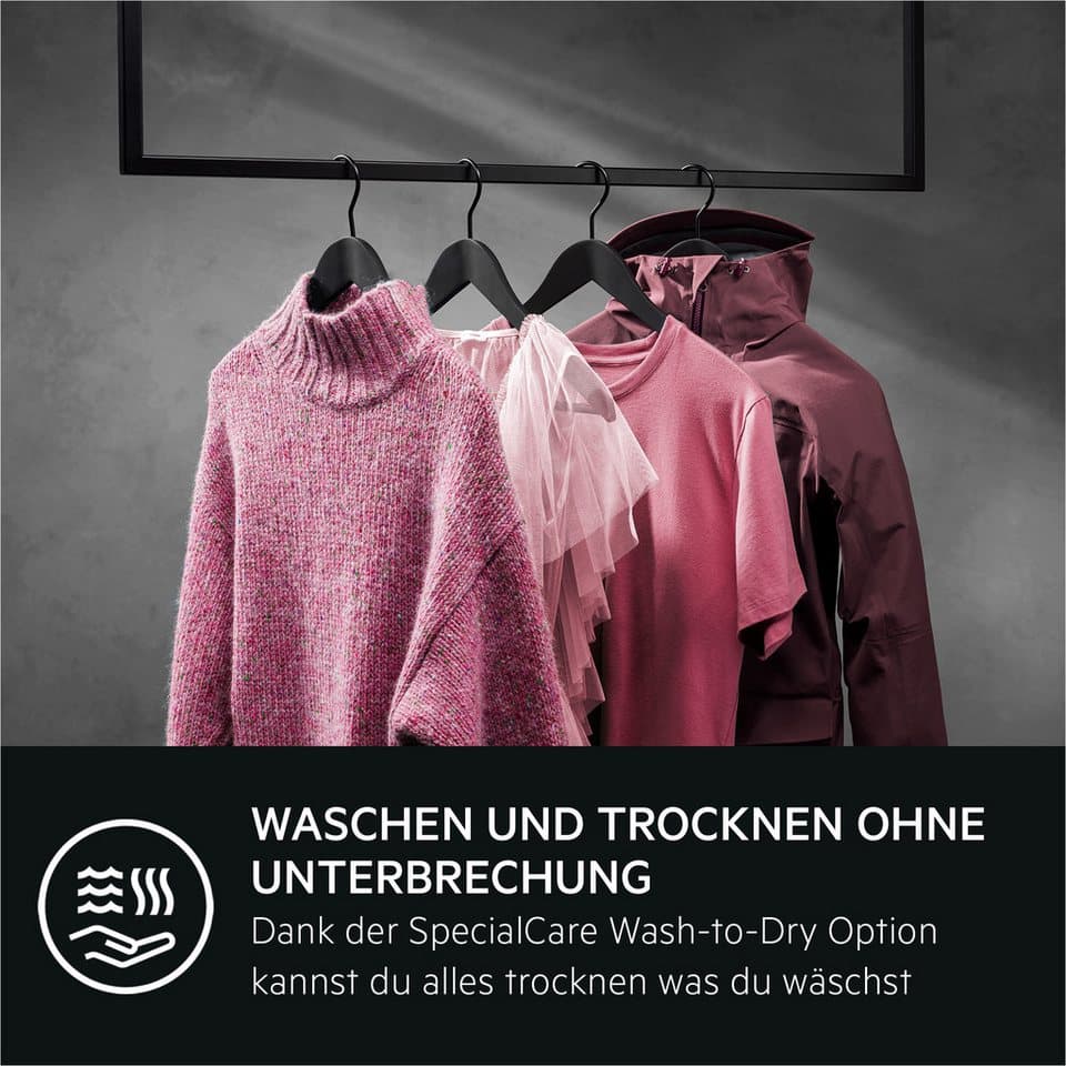 AEG Einbauwaschtrockner 8000 PowerCare® LWR8WI7680 914606707, 8 kg, 4 kg, 1600 U/min, PowerClean: Vollständige Fleckenentfernung in 59 Min. bei nur 30 °C - Thumbnail 5