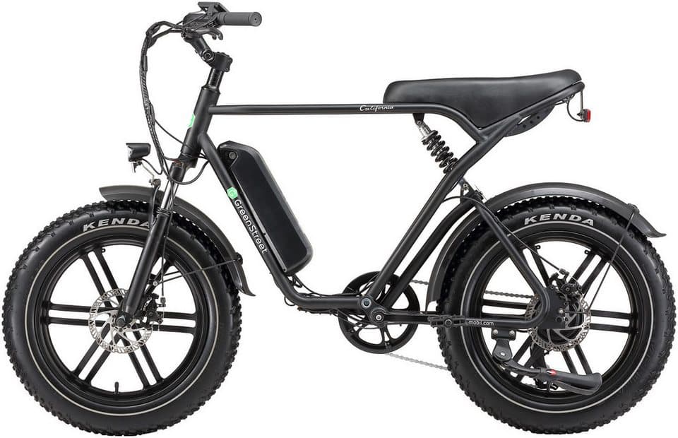 GreenStreet E-Bike Mountainbike California, 7 Gang Shimano, Kettenschaltung, Heckmotor, 468 Wh, Pedelec, Elektrofahrrad für Damen u. Herren, MTB - Thumbnail 2