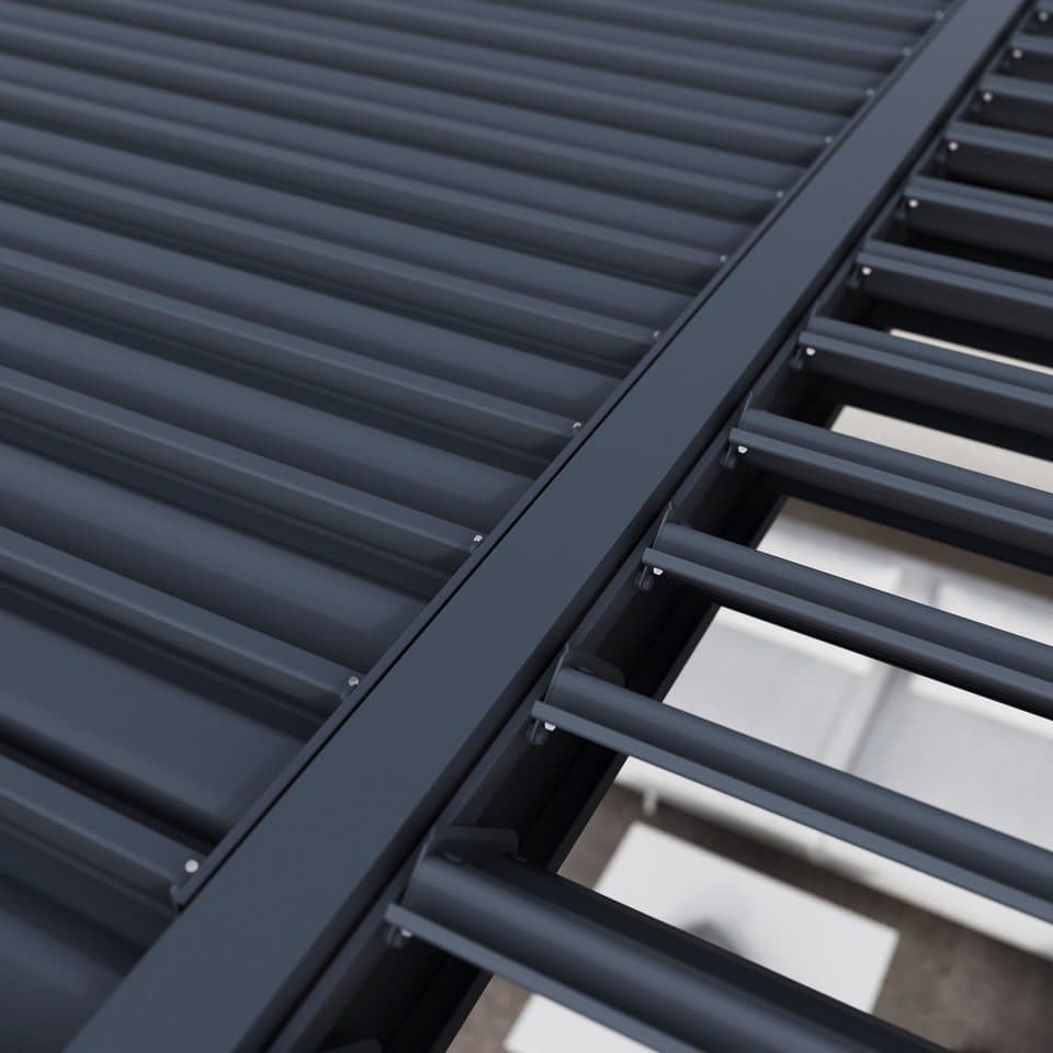Paragon Pergola Grand Tuscan 1224 inkl. Lamellendach Anthrazit, BxTxH: 721x369x256 cm - Thumbnail 9