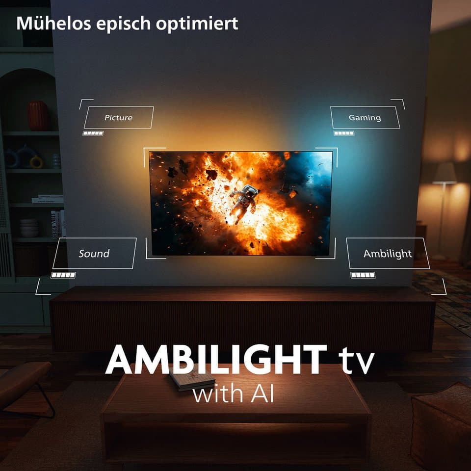 Philips 55OLED761/12 OLED-Fernseher (139 cm/55 Zoll, 4K Ultra HD, Smart-TV) - Thumbnail 5