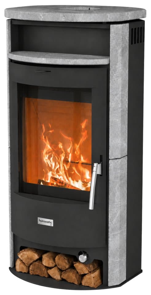 Hanseatic Kaminofen »Parma Speckstein«, Dauerbrand geprüft, Lieferung bis ins Wohnzimmer, 6,3 kW, Dauerbrand, geprüft, für Anthrazit Nuss 3 geeignet, Exklusiv
