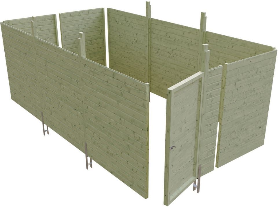 Skanholz Carport-Geräteraum Abstellraum C6, BxT: 573x317 cm, aus Profilschalung - Bild 1