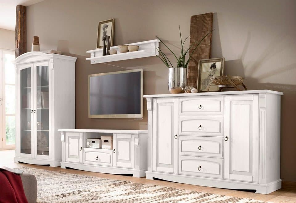 OTTO home Wohnwand Anna, (Set, 4-St), aus massiver Kiefer, FSC®, im romantischen Landhausstil - Thumbnail 2