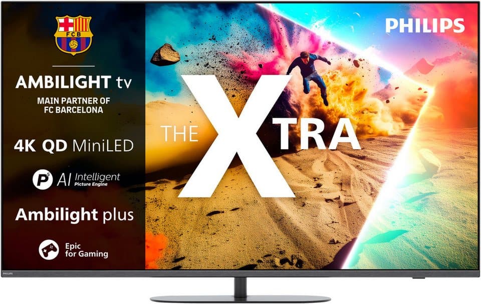 Philips 65MLED950/12 LED-Fernseher (164 cm/65 Zoll, 4K Ultra HD, Smart-TV, Ambilight Plus, P5 AI, Dolby Vision & Atmos, FreeSync Premium Pro)