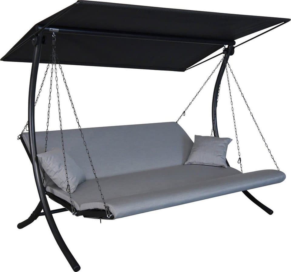 Angerer Freizeitmöbel Hollywoodschaukel Swing Zip granit, 3-Sitzer, Bettfunktion, wetterfest - Thumbnail 2
