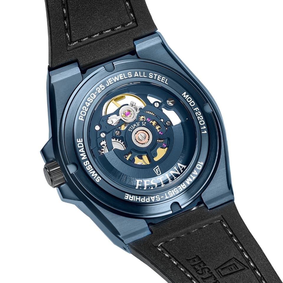 Festina Automatikuhr Automatic F22011_1, Armbanduhr, Herrenuhr, Swiss Made, Mechanische Uhr, Lederarmband - Thumbnail 2