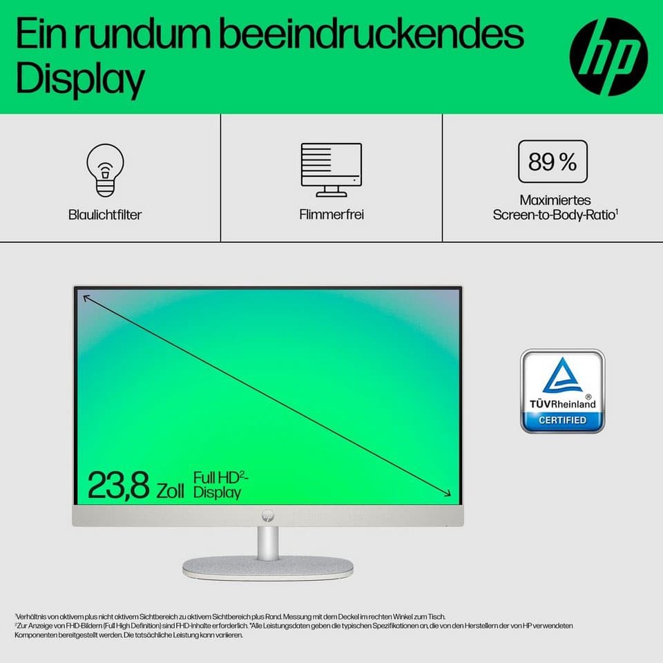 HP 24-cr1201ng All-in-One PC (23,8 Zoll, Intel Core Ultra 5 125U, Intel Internal Graphics, 16 GB RAM, 512 GB SSD) - Thumbnail 2