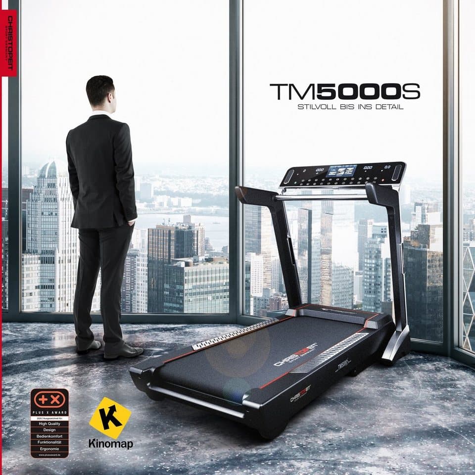 Christopeit Sport® Laufband TM 5000S (mit Soft-Drop Faltmechanismus), bis max. 22 km/h, klappbar, mit Steigung, 150 kg max. Benutzergewicht - Thumbnail 2