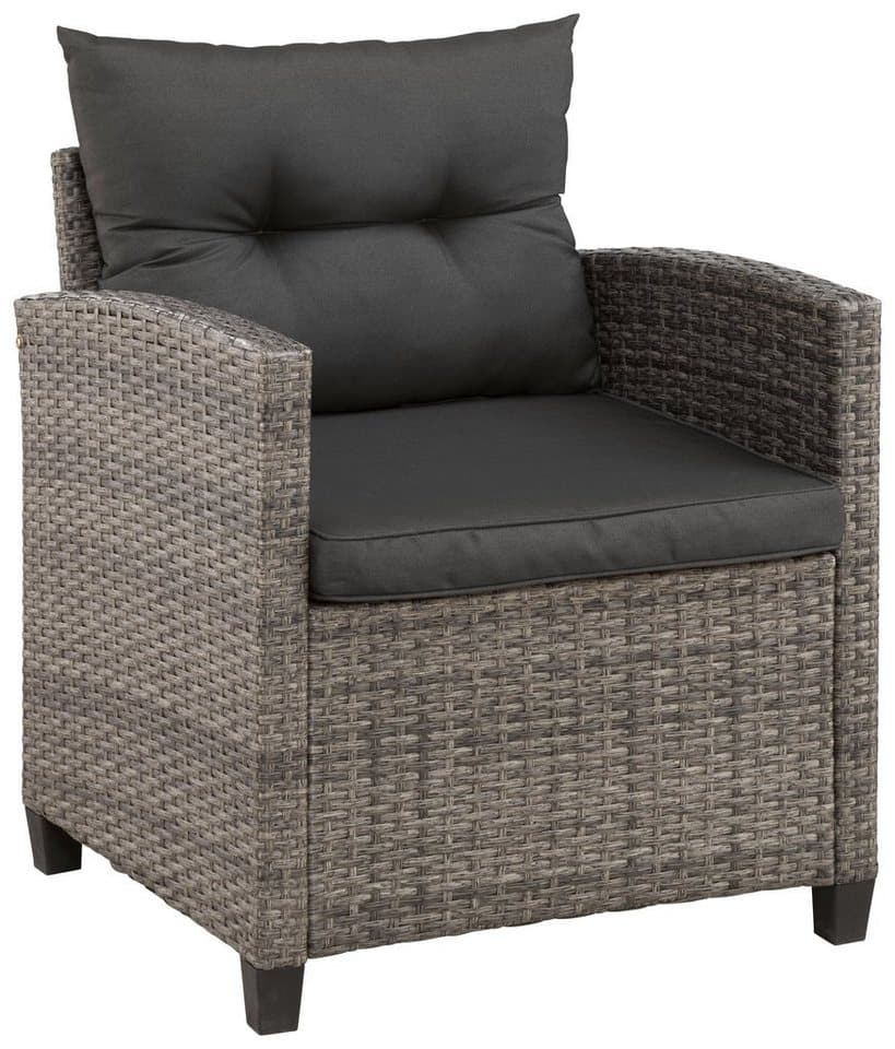 KONIFERA Gartenlounge-Set Keros Premium, (Set, 20-tlg., 2x 2er Sofa, 1x Ecke, 1x Sessel, 2x Hocker, 1x Tisch 145x75x67,5cm), Ecklounge, Polyrattan, Stahl, geeignet für 8 Personen, inkl. Auflagen - Thumbnail 9