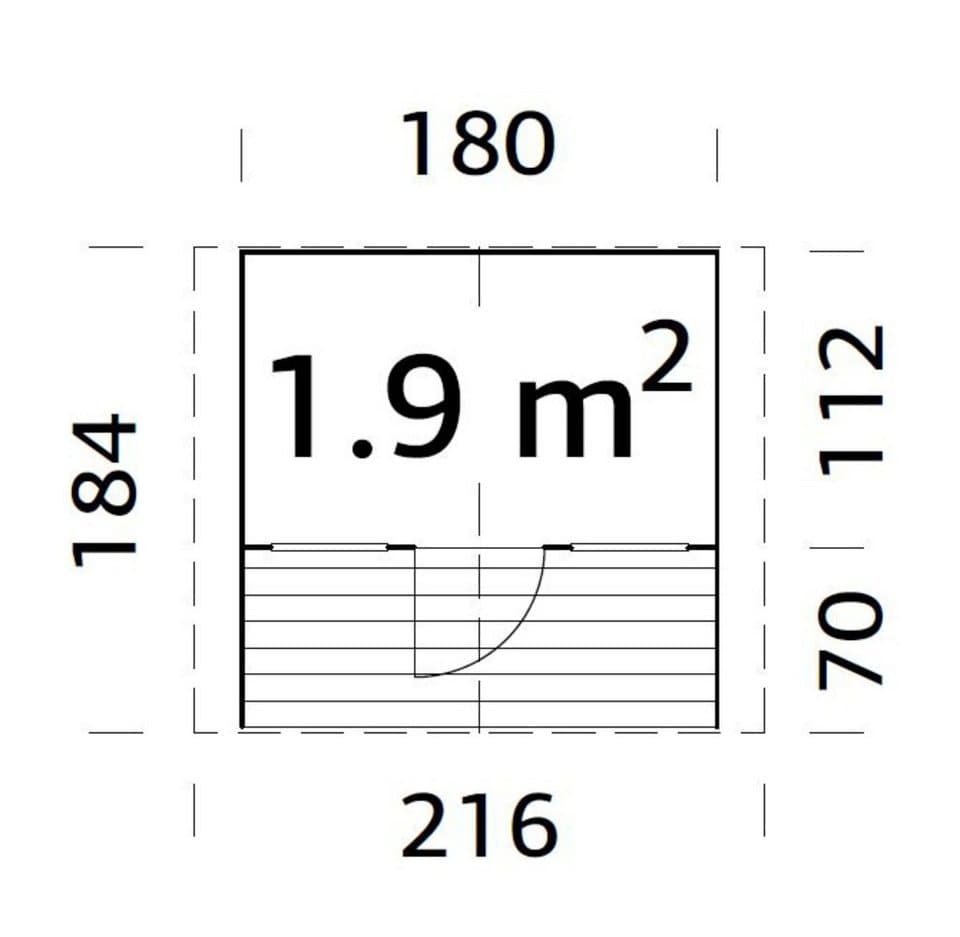 Palmako Spielhaus Felix 1,9 m², mit Terrasse - Thumbnail 3