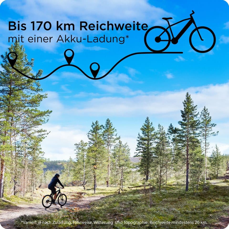 Zündapp E-Bike Mountainbike X1000, 10 Gang Shimano Cues U62020 SGS Schaltwerk, Kettenschaltung, Mittelmotor, 733 Wh, E Bike Mountainbike Fully 29 Zoll 10 Gänge Pedelec Damen Herren 730 Wh - Thumbnail 2