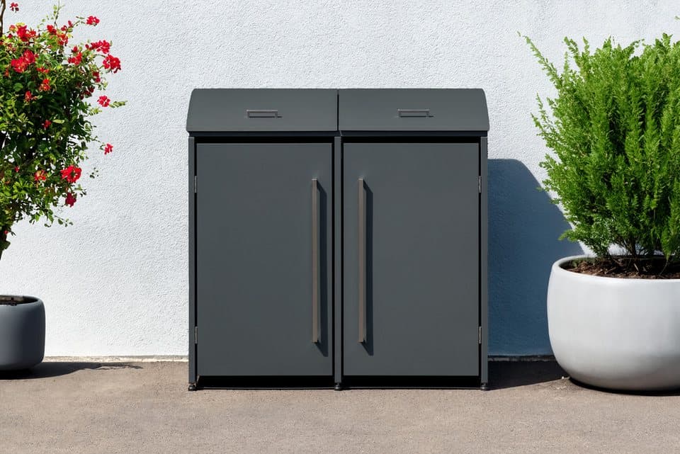 WESTMANN Mülltonnenbox Moderna 2, Platz für 2 Mülltonnen je 240 L, BxHxT: 139x83x135 cm - Thumbnail 2