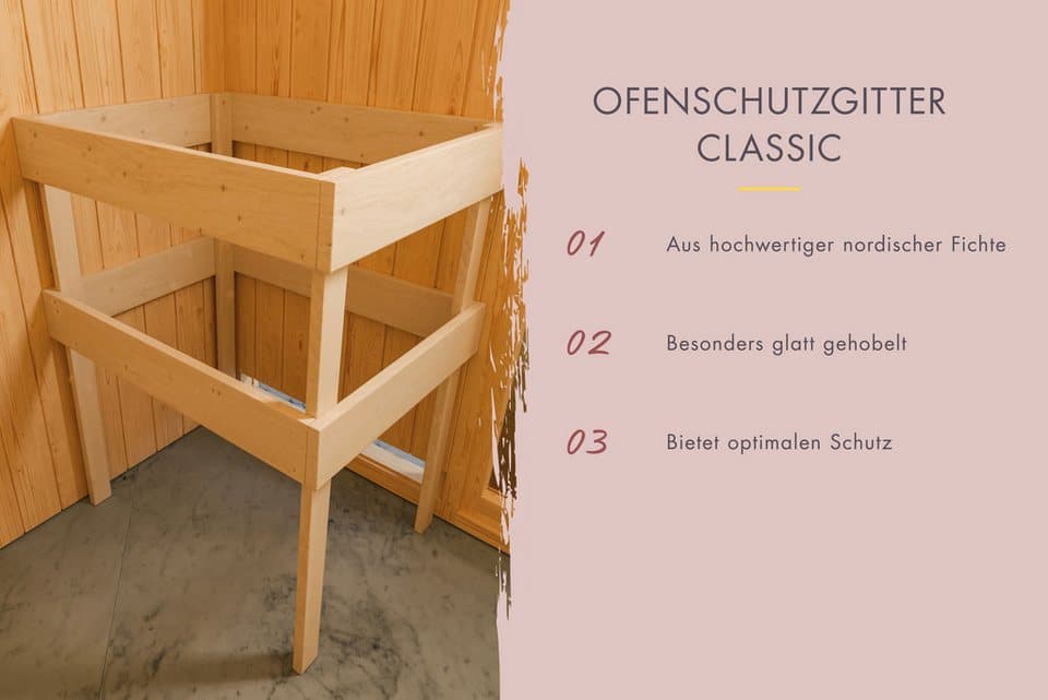 KONIFERA Saunahaus Trontheim S, BxTxH: 196 x 113 x 228 cm, 38 mm, Plug&Play Saunaofen mit Steuerung 3,6 kW inkl. 18 Kilo Steinen - Thumbnail 8
