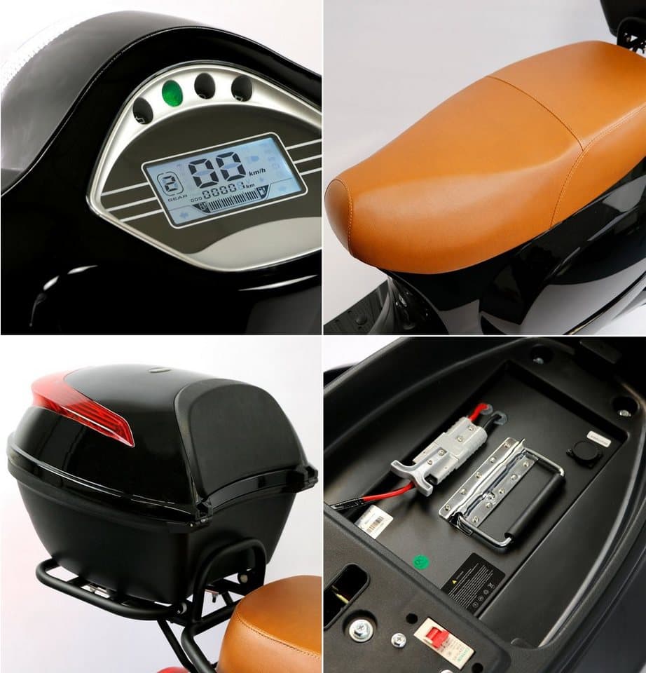 Rolektro E-Motorroller Retro 45 Lithium, V. 2021, 2000 W, 45 km/h, bis zu 70 km Reichweite, mit USB-Anschluss und integr. Alarmanlage - Thumbnail 8