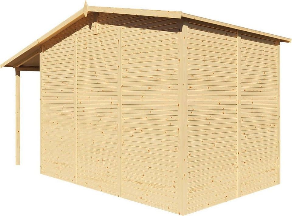 KONIFERA Gartenhaus Alto 4 PLUS Fineline Satteldach, BxT: 440x209 cm, mit Anbaudach - Thumbnail 9