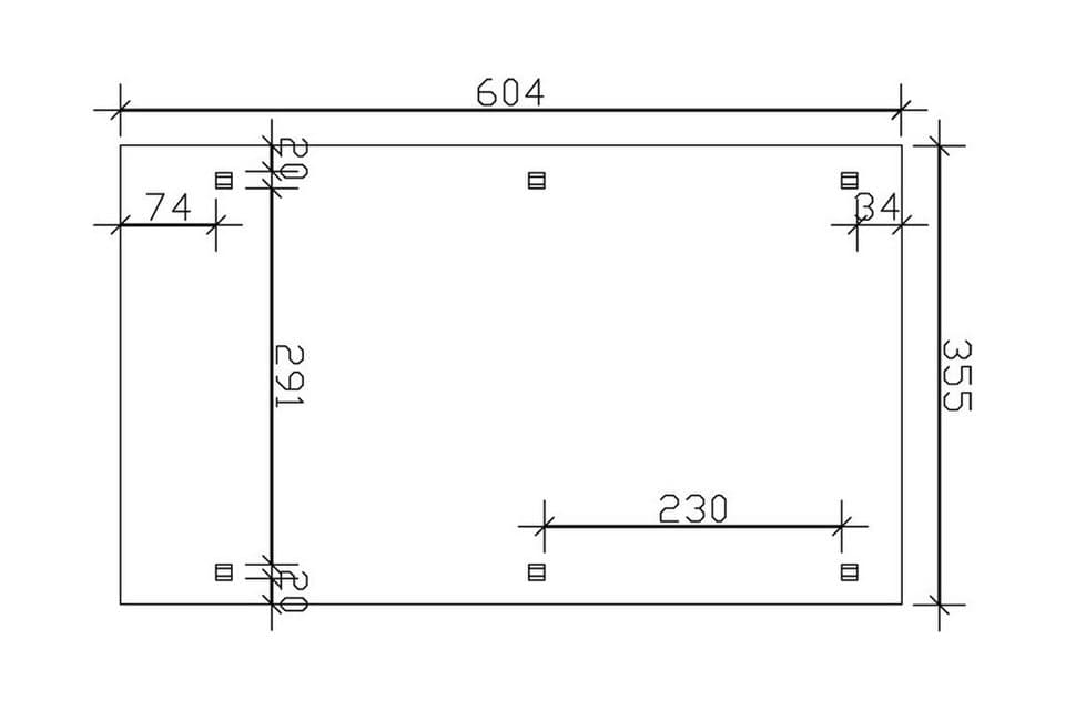 Skanholz Einzelcarport Spessart, BxT: 355x604 cm, 220 cm Einfahrtshöhe - Thumbnail 9