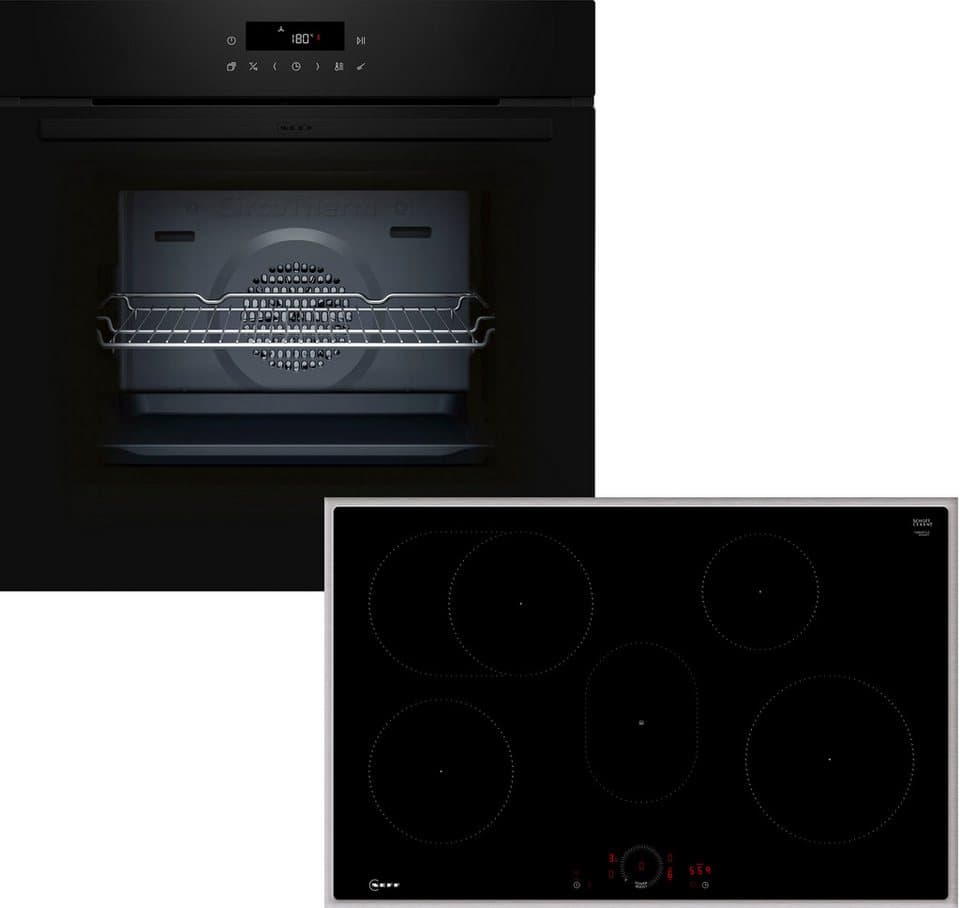 NEFF Backofen-Set BTX48PIB0, mit Teleskopauszug nachrüstbar, Pyrolyse-Selbstreinigung, Heißluft-Air Fry Funktion & extra schnelle Kochfeld-Powerstufe - Bild 1