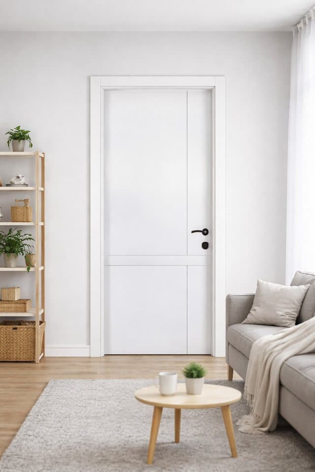 Xlmoebel Zimmertür Lackierte weiße Holztür für Haus und Wohnung, Made in Europa - Thumbnail 3