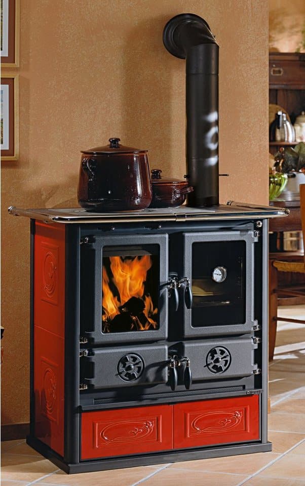 La Nordica Festbrennstoffherd Küchenherd »ROSETTA« 16.Ceramica, 7,9 kW, Zeitbrand - Thumbnail 2